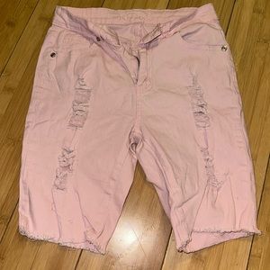 pink shorts